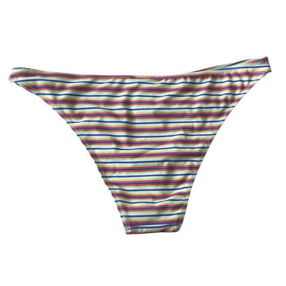 Forever 21 Womens Swim Bikini Bottoms Size XL Striped Beach Tanning Pool Swim - Picture 2 of 11